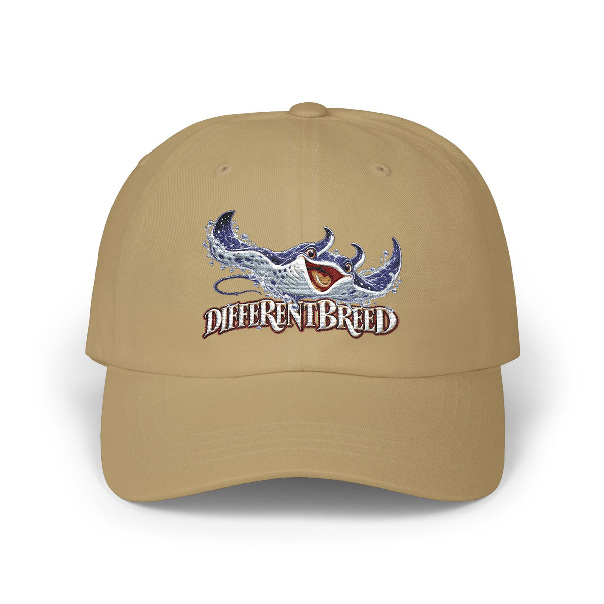 Different Breed Dad Cap - Vintage Shark Graphic Embroidered Baseball Hat