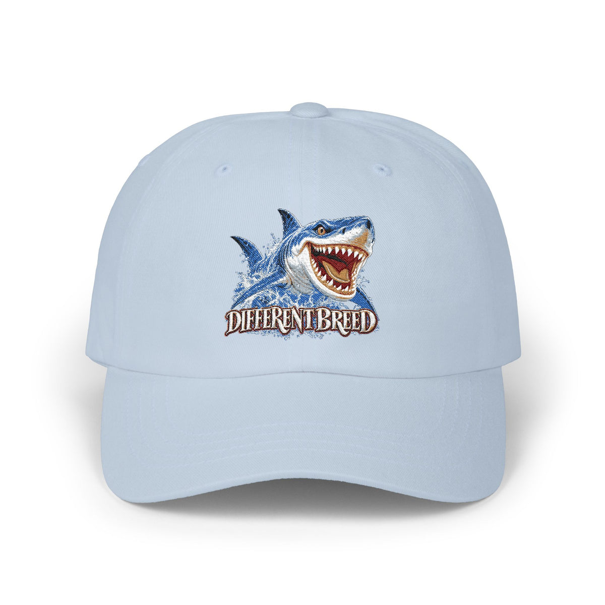 Shark Graphic Dad Cap — 'Different Breed' Embroidered Baseball Hat