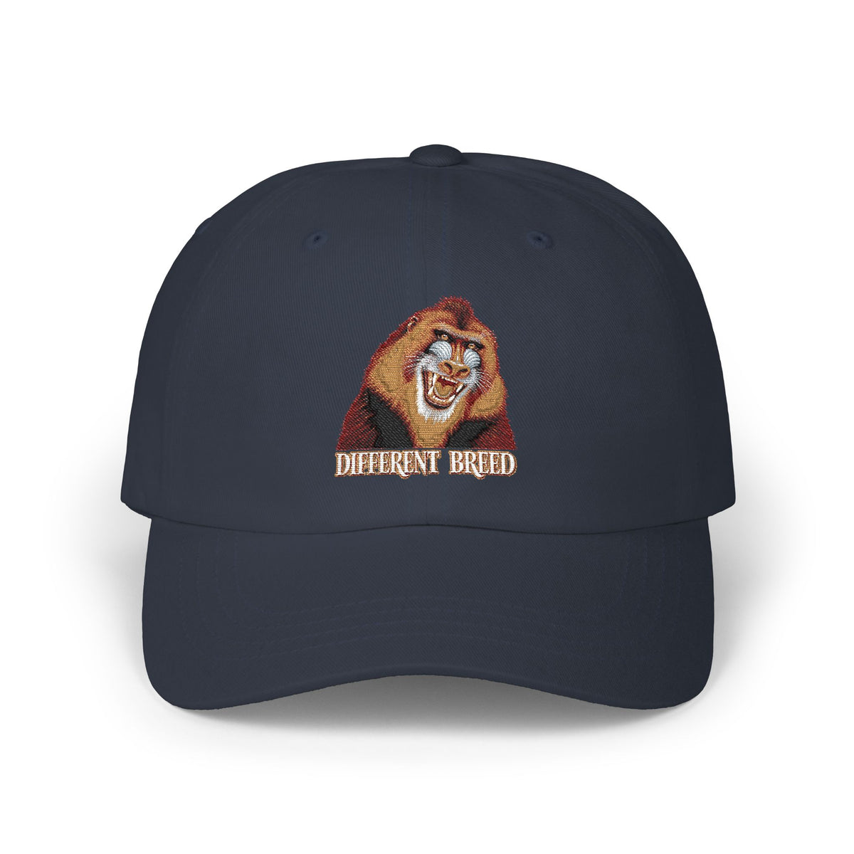 Dad Cap — Embroidered Laughing Lion "Biggest Friend" Hat