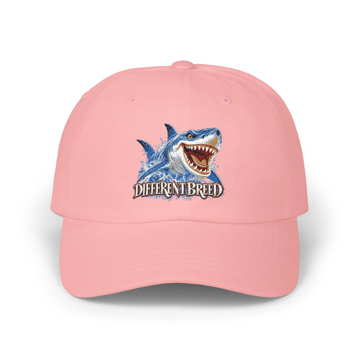 Shark Graphic Dad Cap — 'Different Breed' Embroidered Baseball Hat