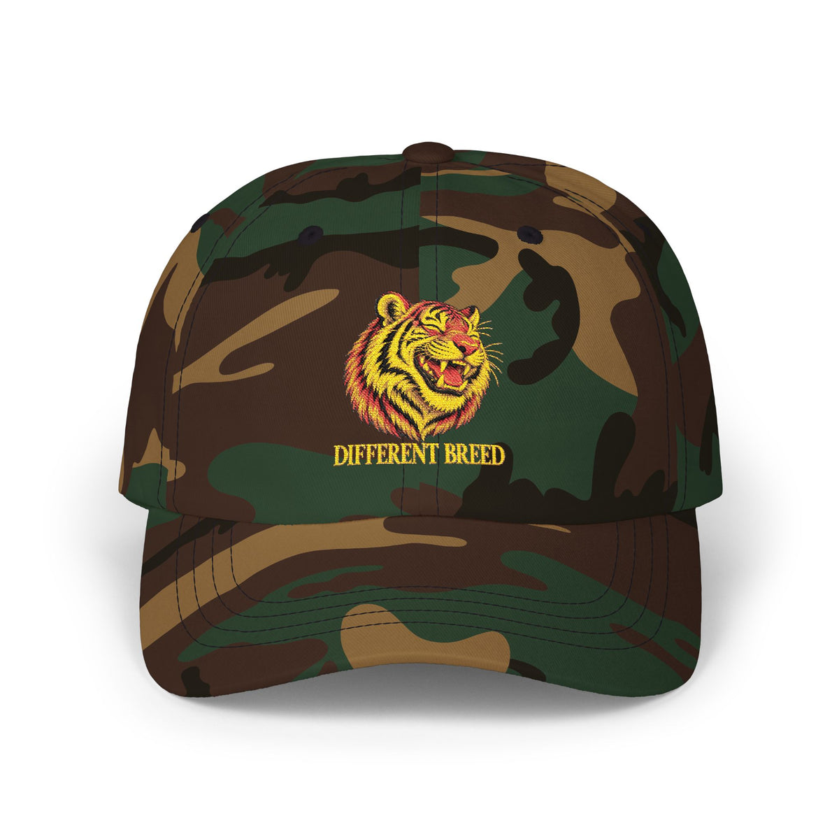 Tiger Head Embroidered Dad Cap — Vintage Athletic Baseball Hat