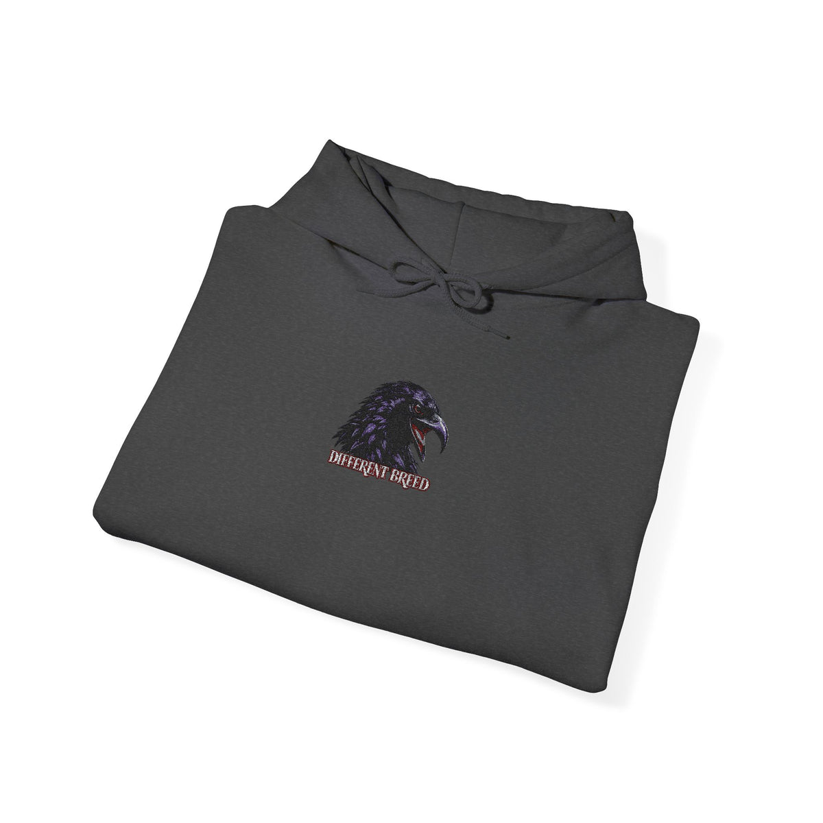 Raven Moon Graphic Hoodie — Small Gothic Crow Design