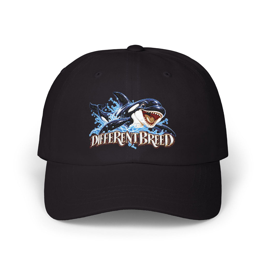 Shark 'Different Breed' Dad Cap — White Embroidered Baseball Hat
