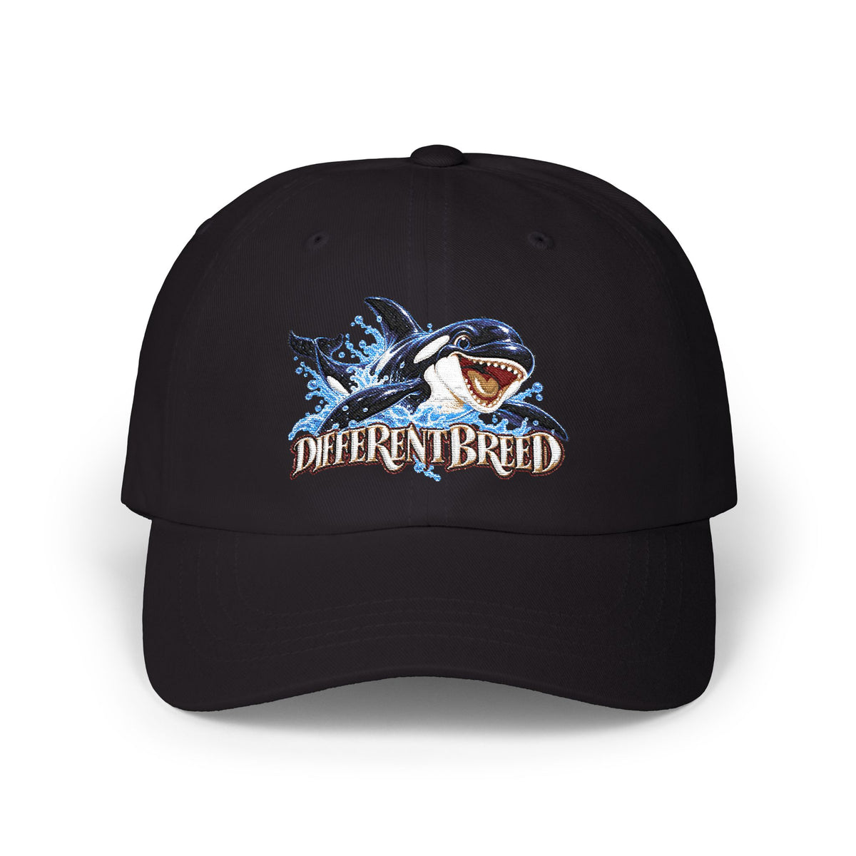 Shark 'Different Breed' Dad Cap — White Embroidered Baseball Hat