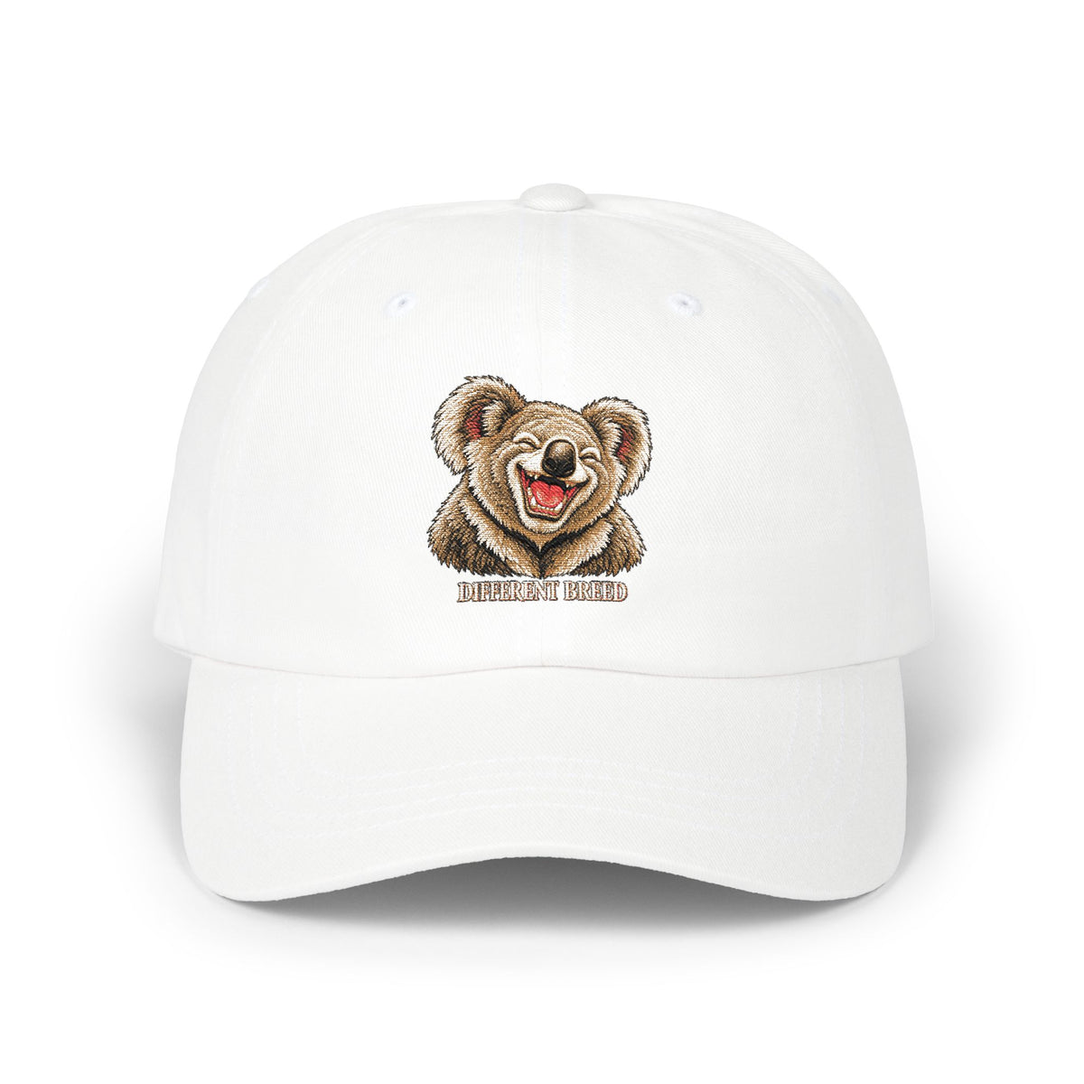 Bear Smile Classic Dad Cap — Embroidered Cute Teddy Hat