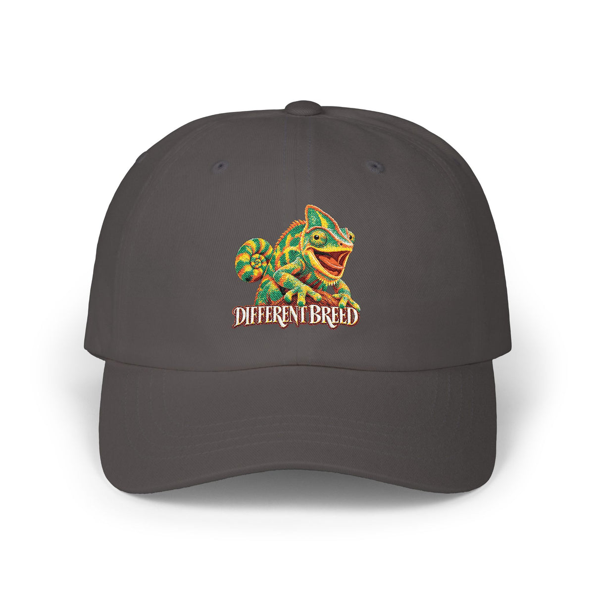 Chameleon Dad Cap — 'Different Breed' Colorful Reptile Embroidered Hat