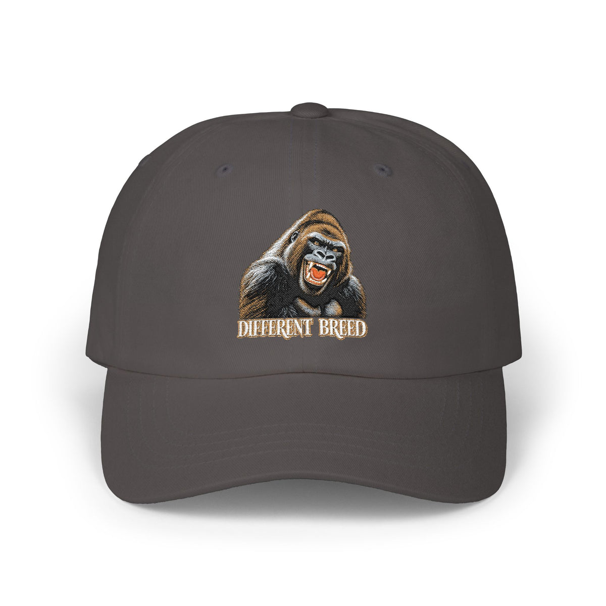 Gorilla Dad Cap — Embroidered 'Different Breed' Graphic Hat