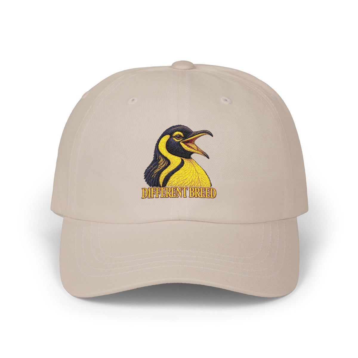 Penguin Logo Dad Cap - Embroidered 'Different Breed' Baseball Hat