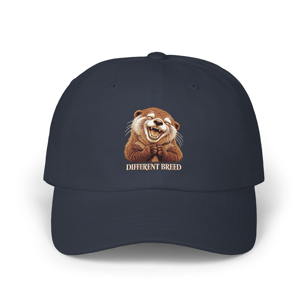 Dad Cap — Cute Smiling Otter Embroidered Baseball Hat