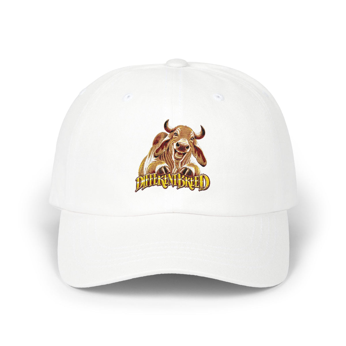 Dad Cap — Vintage Bull Embroidered "Bull-Shifted" Design