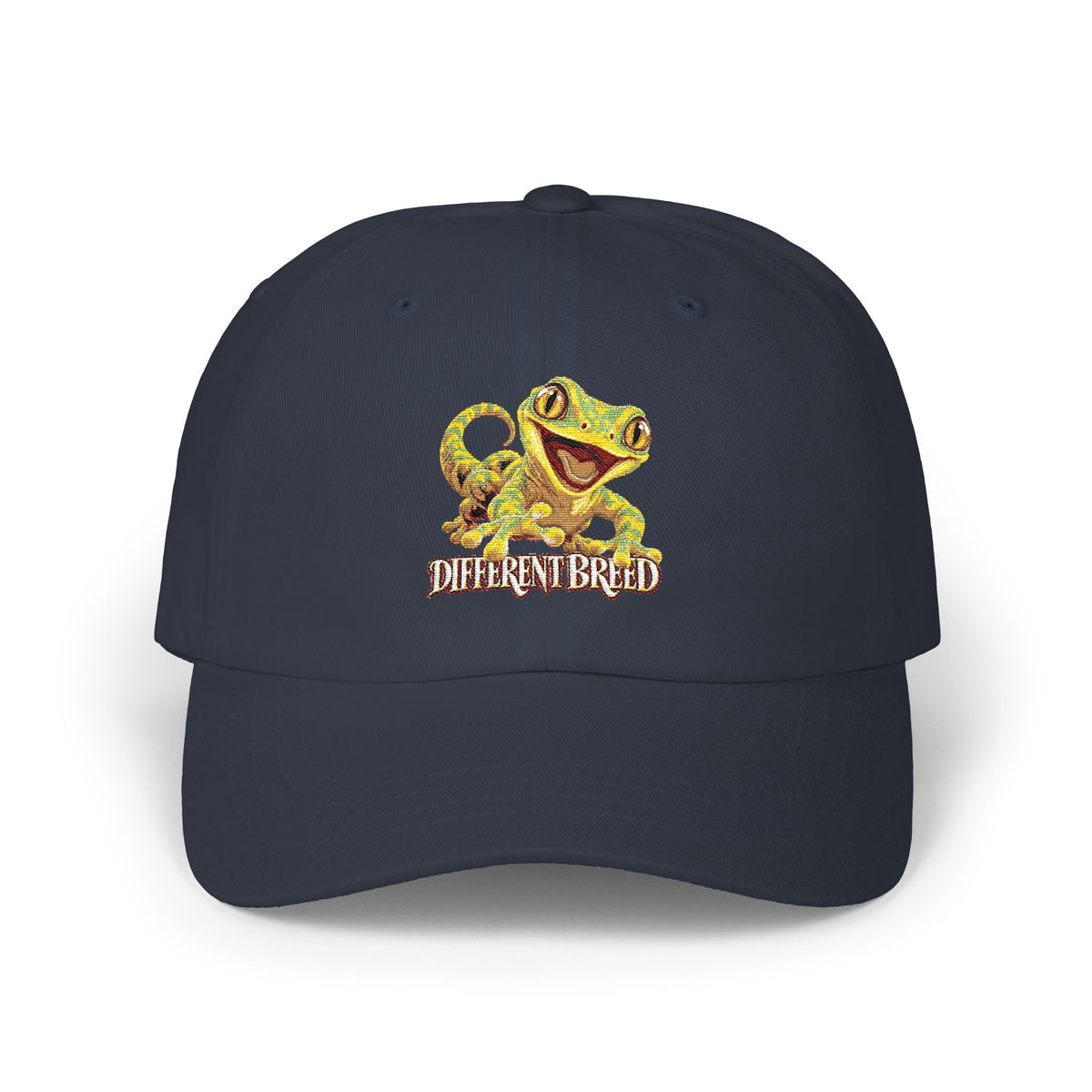 Dad Cap — Smiling Chameleon "When in Doubt" Embroidered Hat