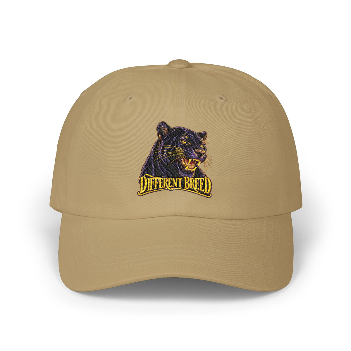 Dad Cap — Embroidered Black Panther "Different Breed" Vintage Baseball Hat