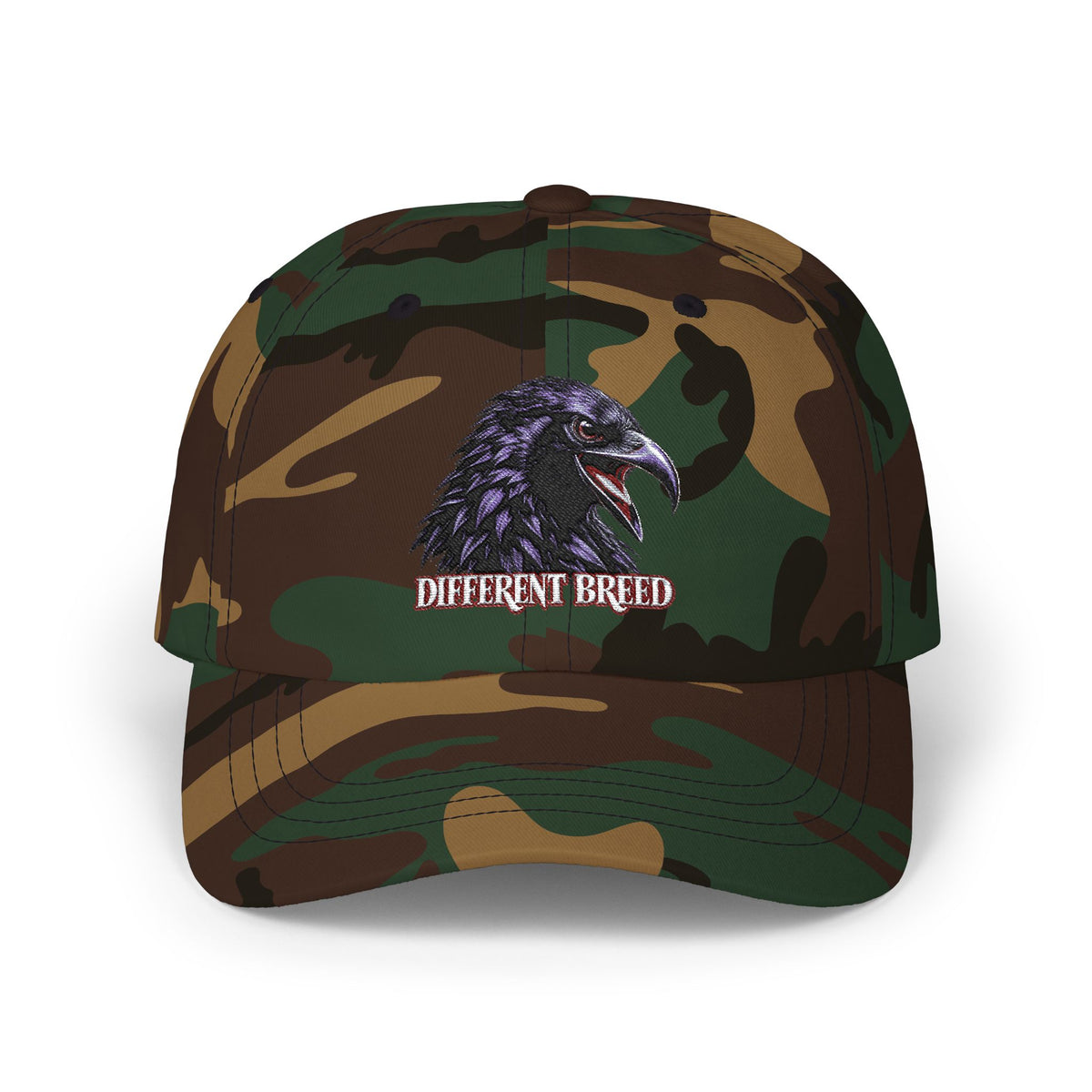 Dad Cap — Raven Head "Different Breed" Embroidered Hat