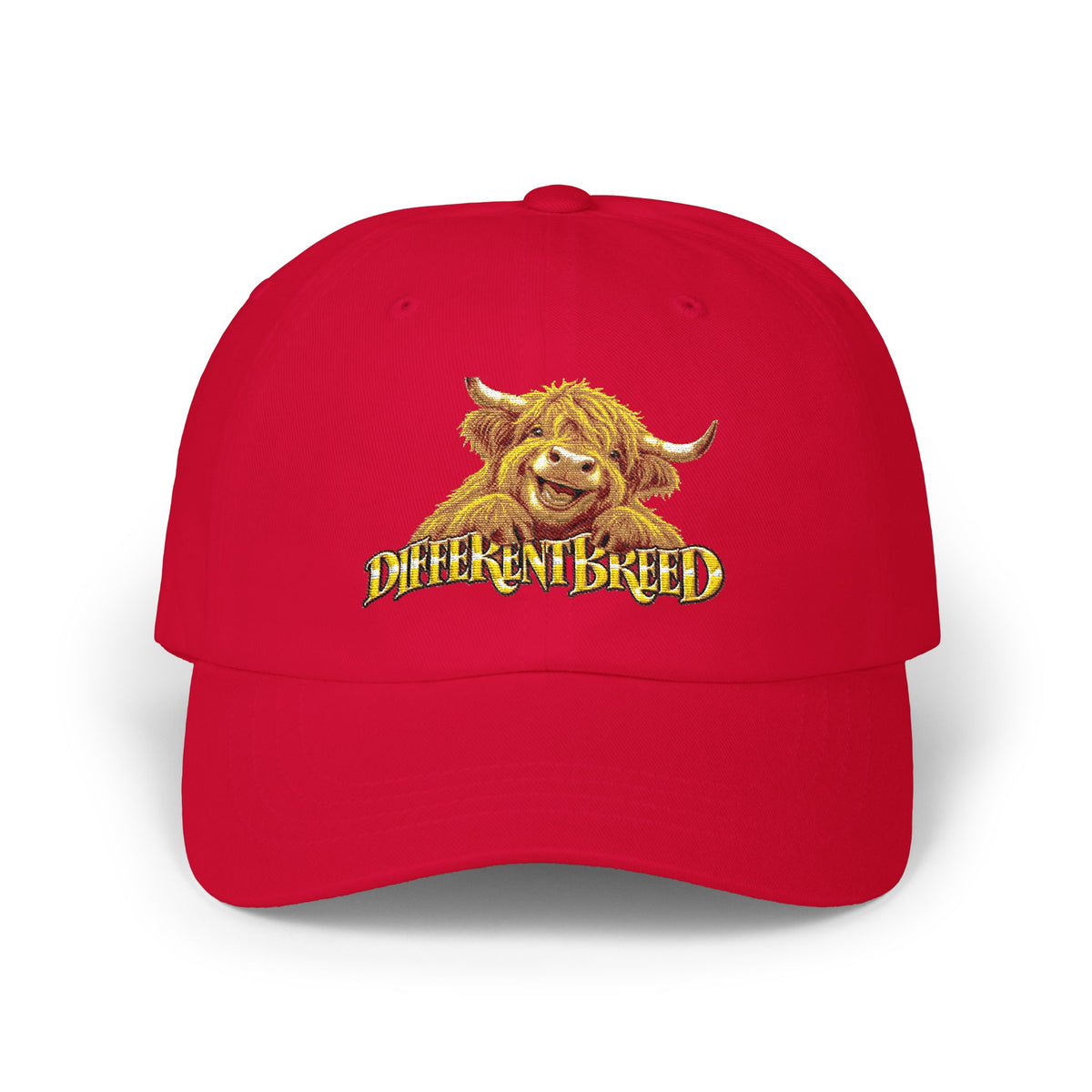 Dad Cap - 'Different Breed' Highland Cow Embroidered Hat