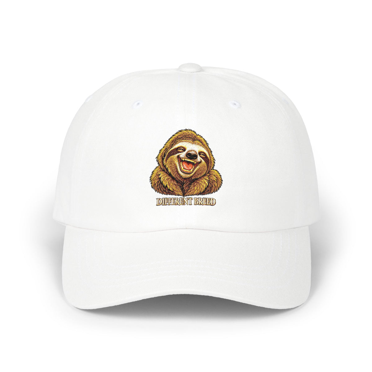 Sloth Smile Classic Dad Cap — Embroidered Relaxed Sloth Hat