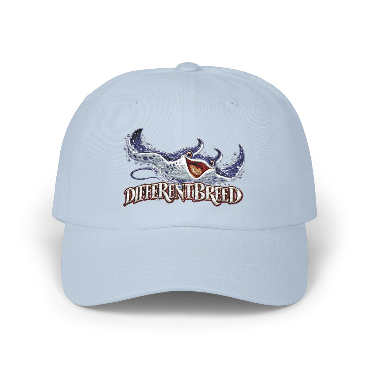 Different Breed Dad Cap - Vintage Shark Graphic Embroidered Baseball Hat