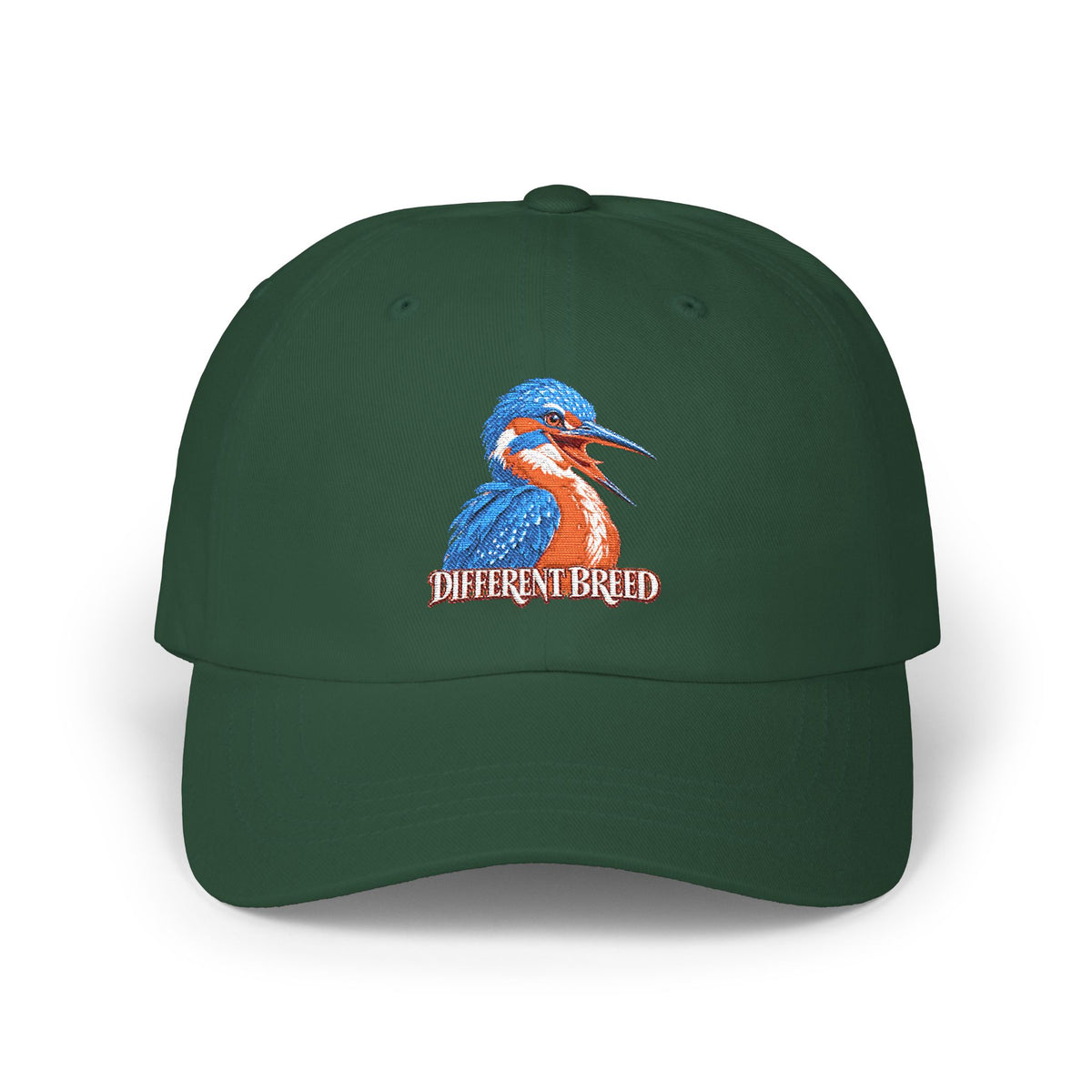 Kingfisher Dad Cap – 'Different Breed' Embroidered Bird Baseball Hat