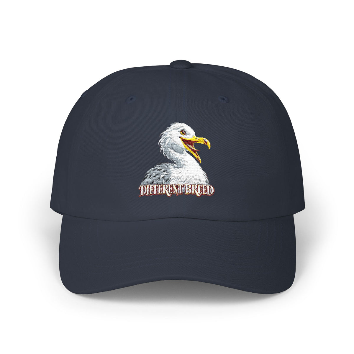 Dad Cap — Embroidered Seagull "Here For the Birds" Hat