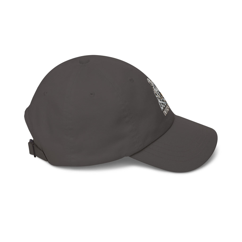 Snow Leopard Dad Cap — Embroidered Wildlife Baseball Hat