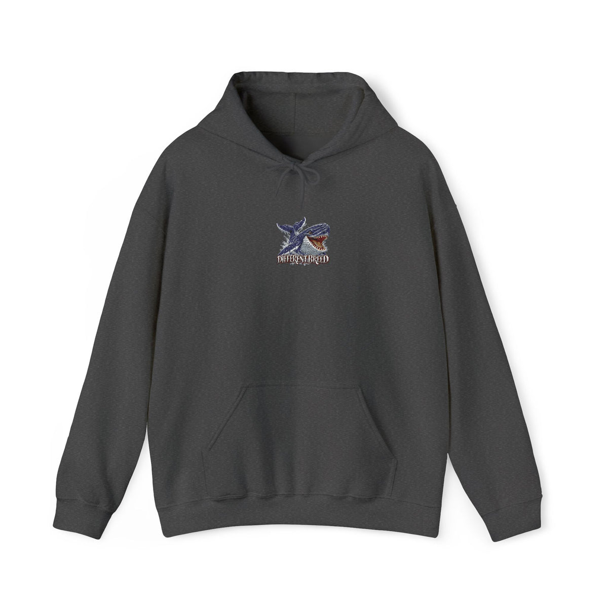 Dragon Crest Hoodie — Small Embroidered Fantasy Dragon Chest Design