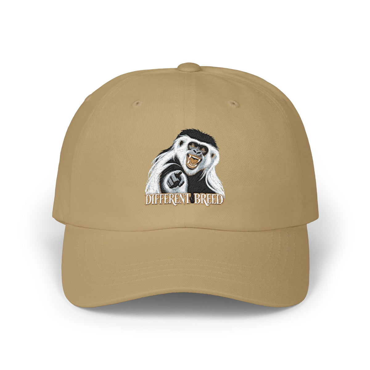 Dad Cap — Grinning Monkey Embroidered 'Celebrate Small' Baseball Hat