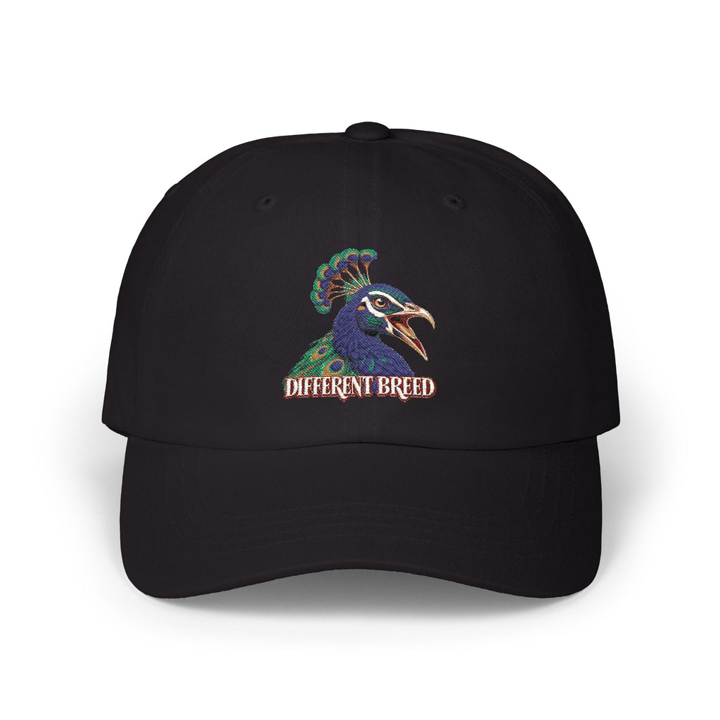 Dad Cap — Vibrant Rooster Embroidered "Different Breed" Hat