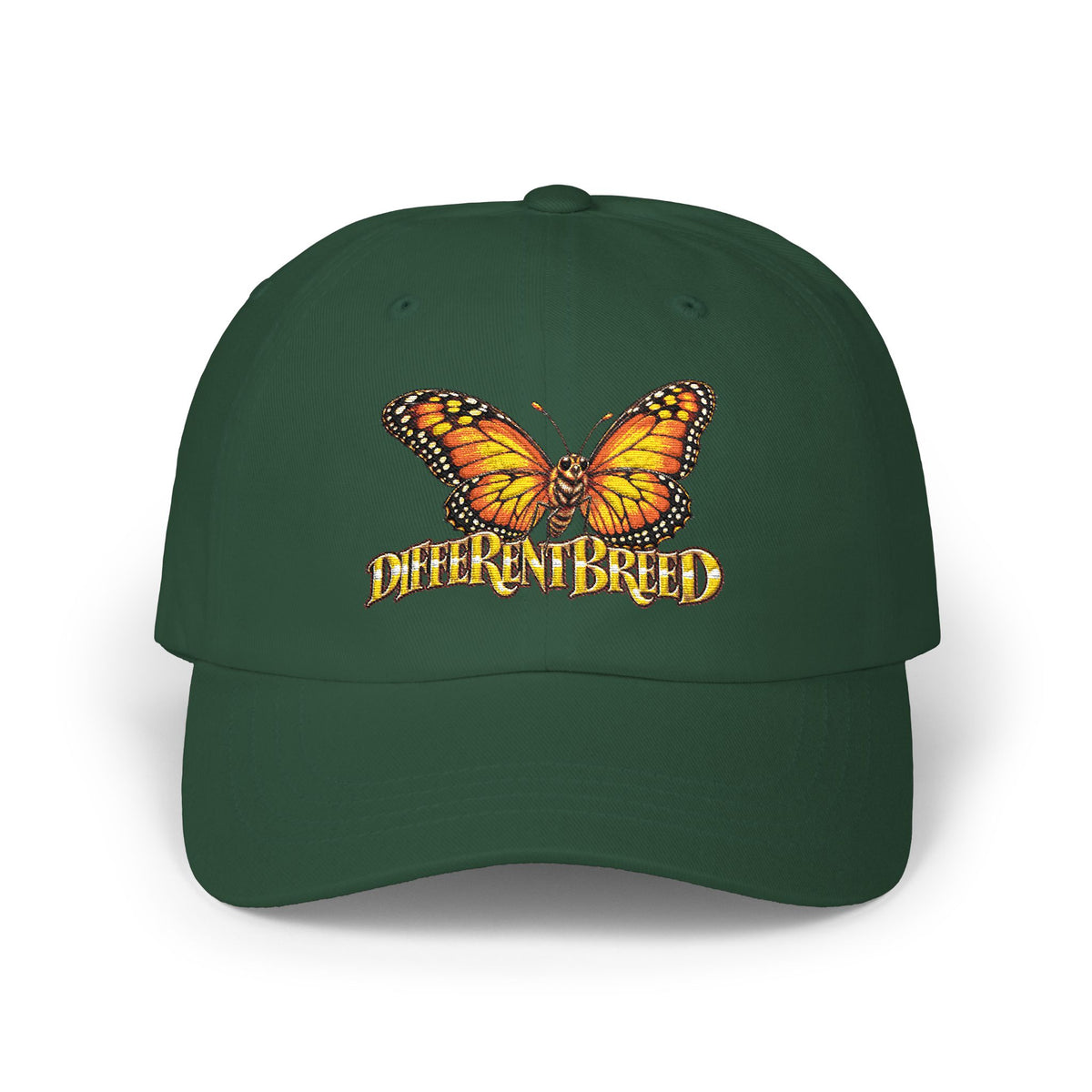 Butterfly 'Different Breed' Dad Cap — Embroidered Orange Monarch Baseball Hat