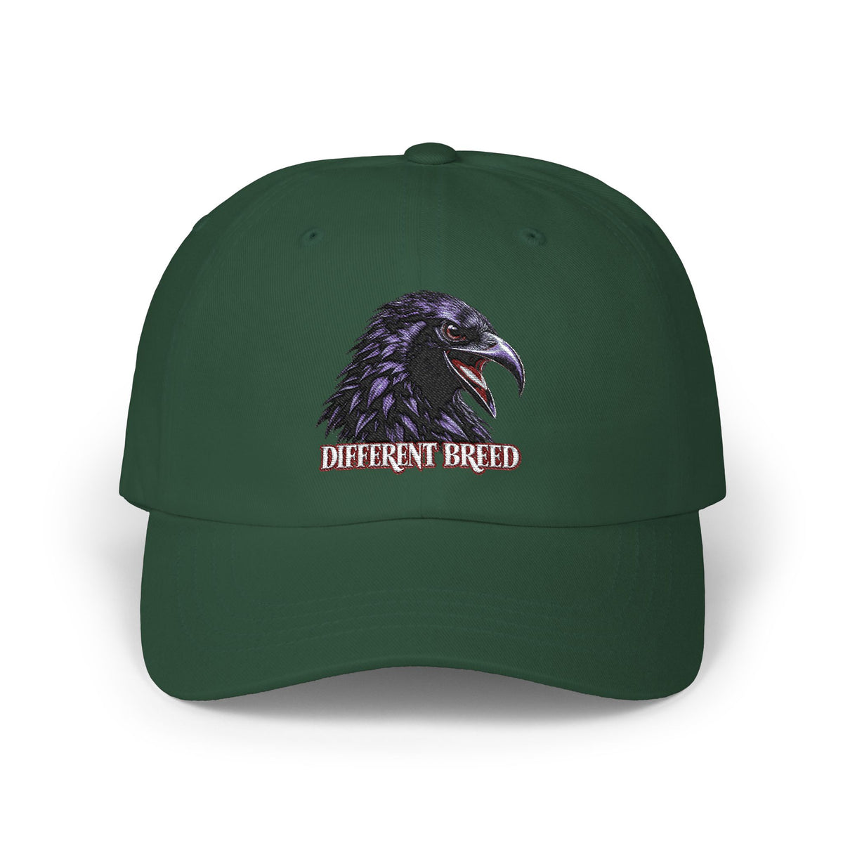 Dad Cap — Raven Head "Different Breed" Embroidered Hat
