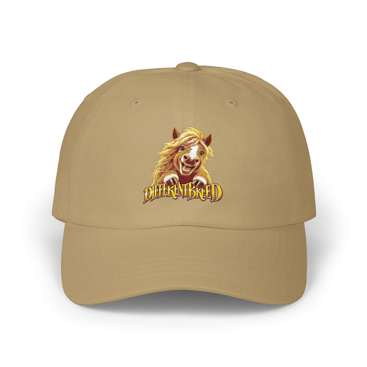 Dad Cap — Golden Horse Embroidered 'Stay Wild' Hat