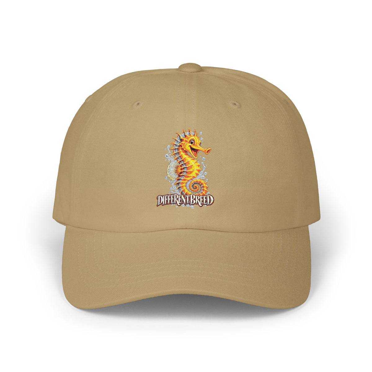 Seahorse Dad Cap — Nautical Embroidered Baseball Hat