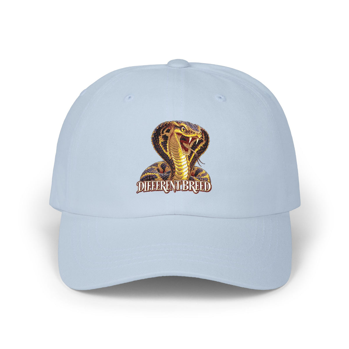 Dad Cap — Embroidered Gold Cobra "Different Breed" Baseball Hat