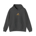 Hoodie — Gold Leopard Script "L" Minimal Chest Logo
