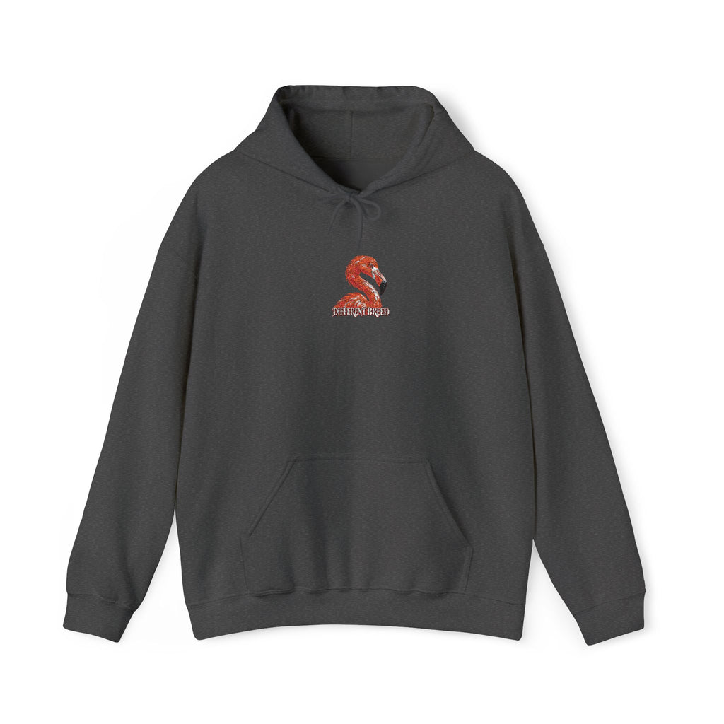 Dragon Floral Hoodie — Small Red Floral Dragon Chest Print, Asian Mythology Streetwear