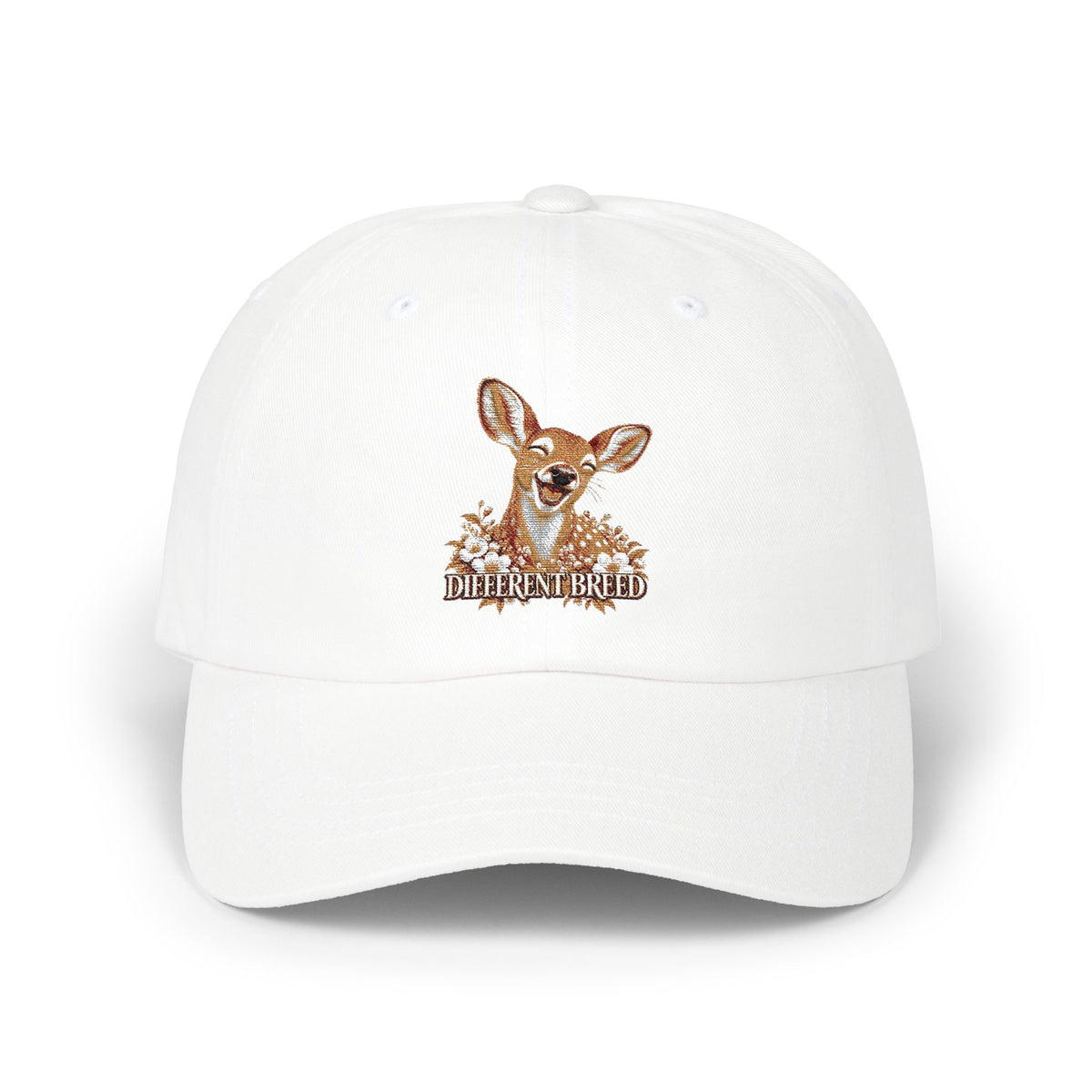 Classic Dad Cap — Cute Fawn Embroidered Deer Hat