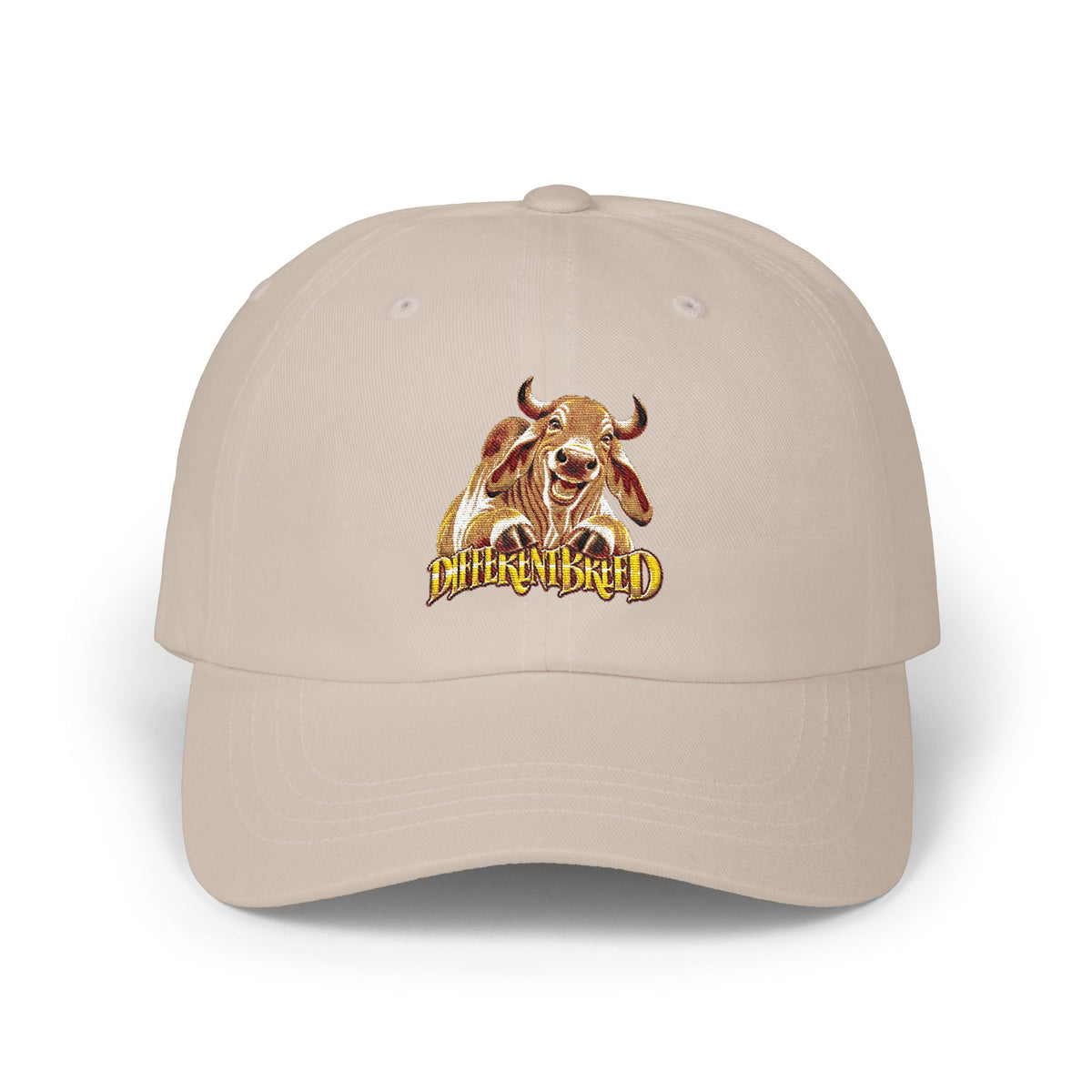 Dad Cap — Vintage Bull Embroidered "Bull-Shifted" Design