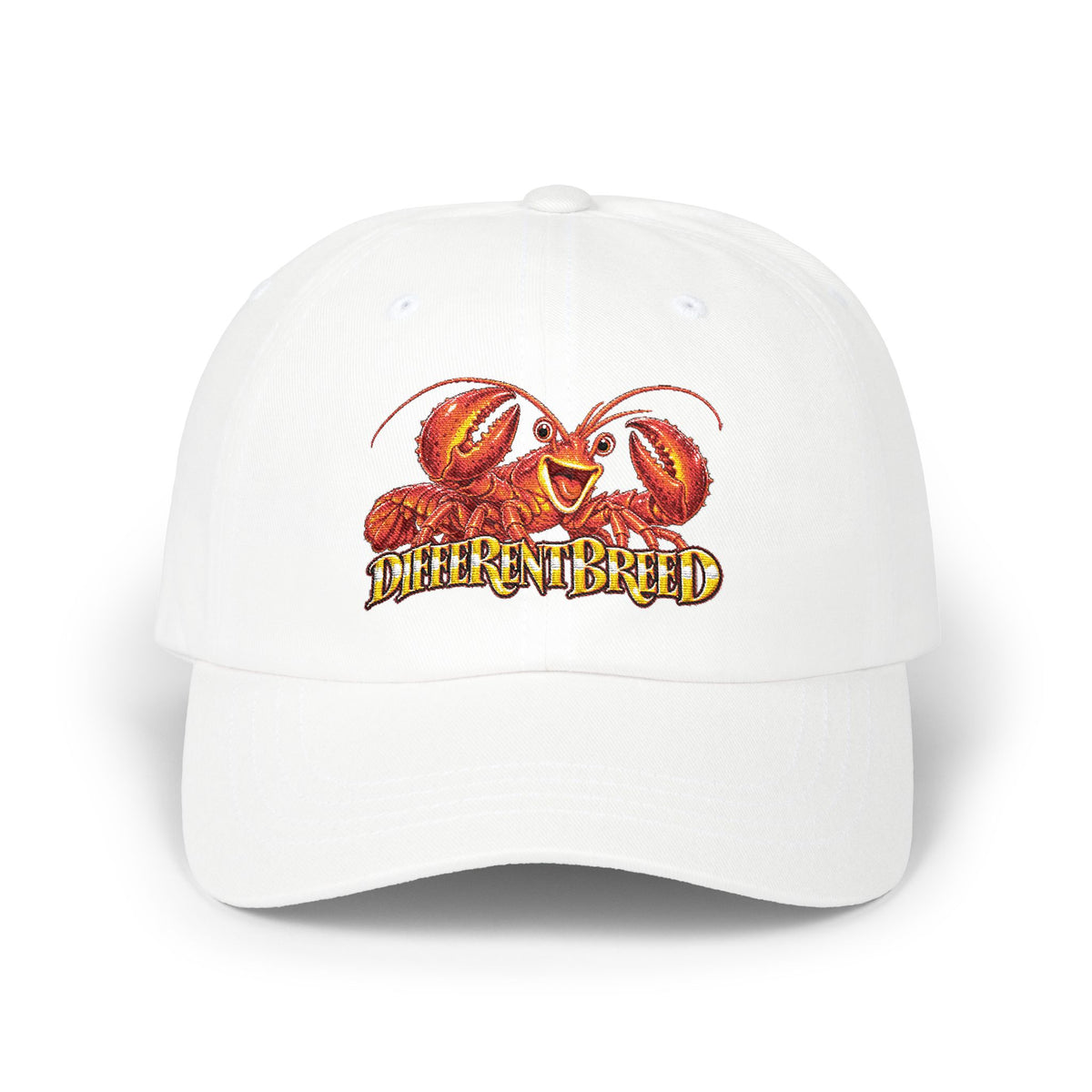 Dad Cap – 'Different Breed' Cartoon Lobster Embroidered Hat