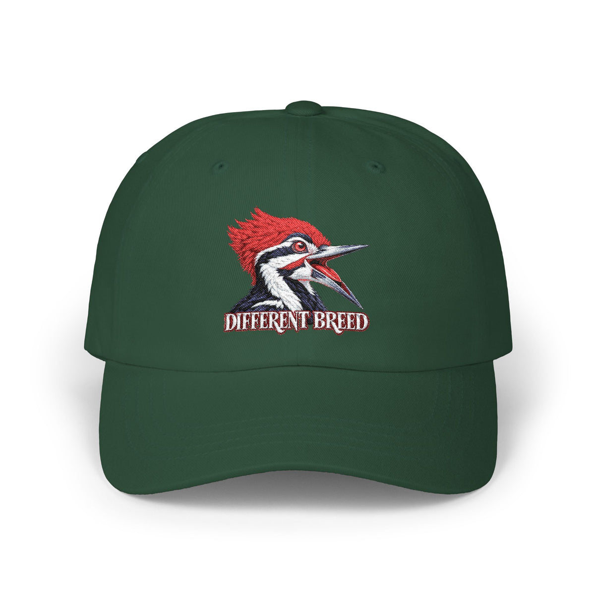Woodpecker 'Different Breed' Classic Dad Cap — Embroidered Bird Trucker Hat