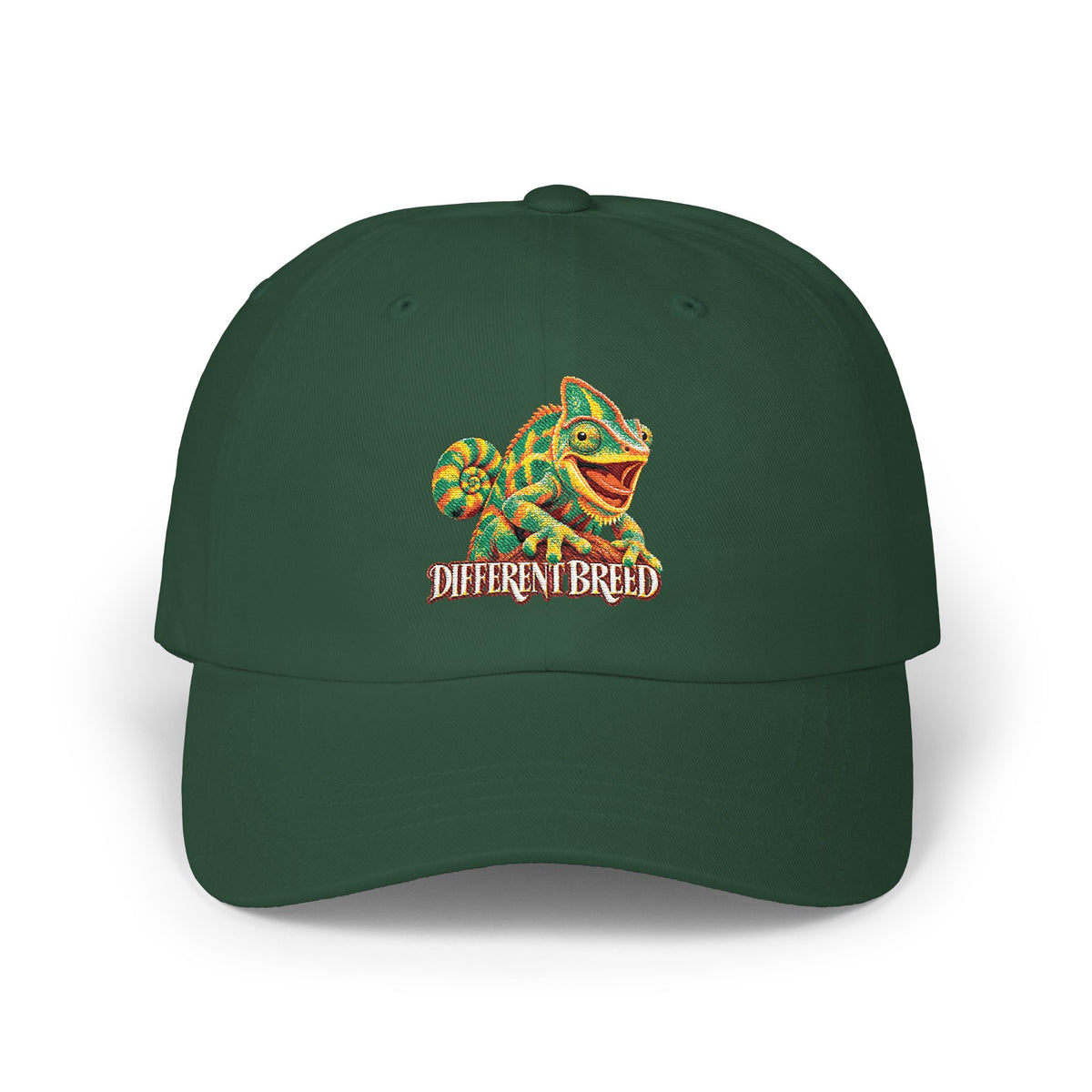 Chameleon Dad Cap — 'Different Breed' Colorful Reptile Embroidered Hat
