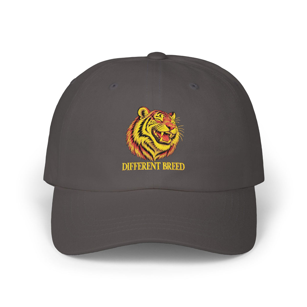 Tiger Head Embroidered Dad Cap — Vintage Athletic Baseball Hat