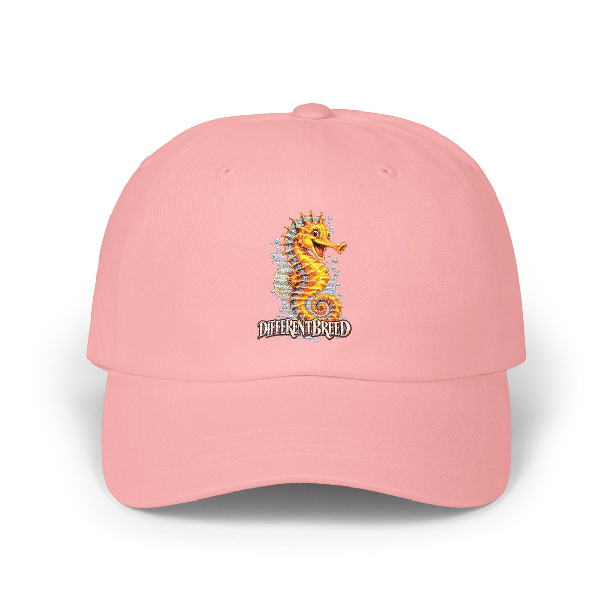 Seahorse Dad Cap — Nautical Embroidered Baseball Hat