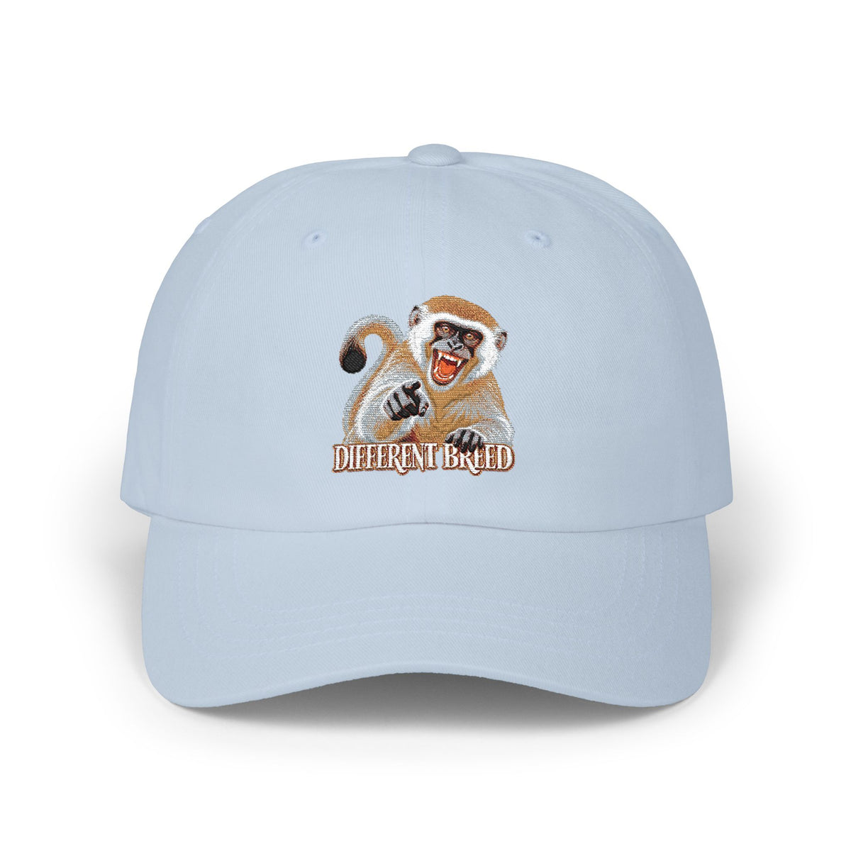 Embroidered Monkey Dad Cap — "Motherly Bond" Graphic Baseball Hat