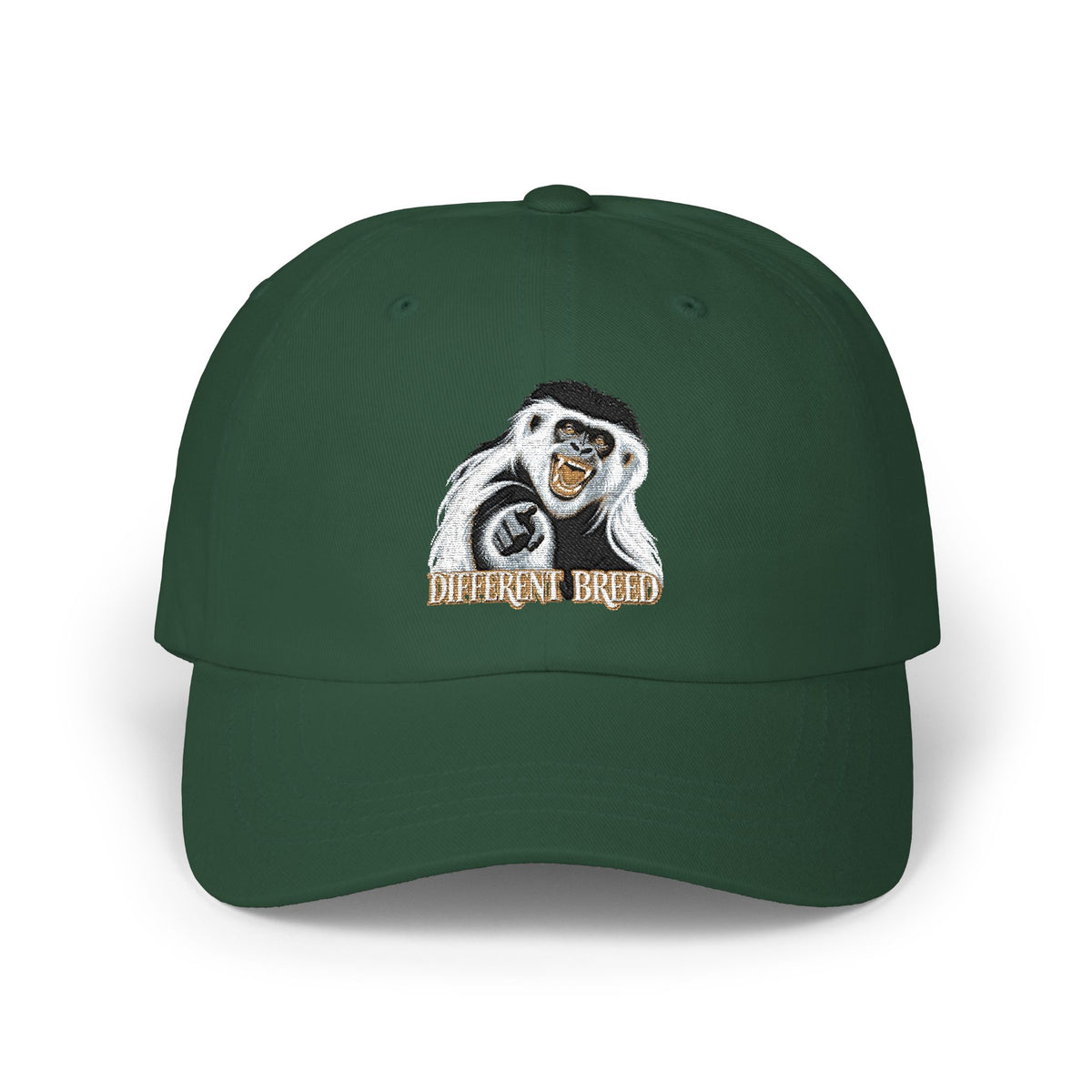 Dad Cap — Grinning Monkey Embroidered 'Celebrate Small' Baseball Hat