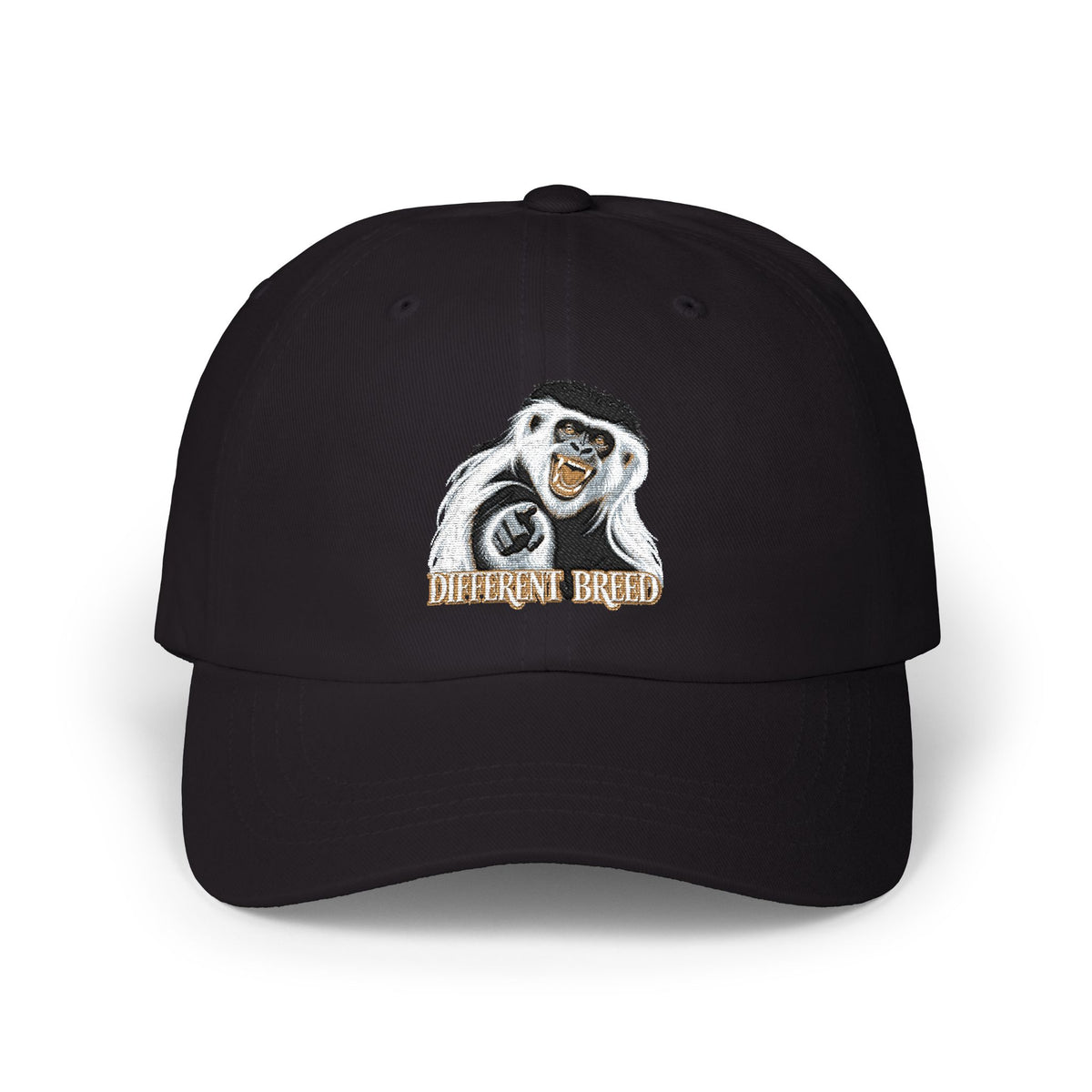Dad Cap — Grinning Monkey Embroidered 'Celebrate Small' Baseball Hat