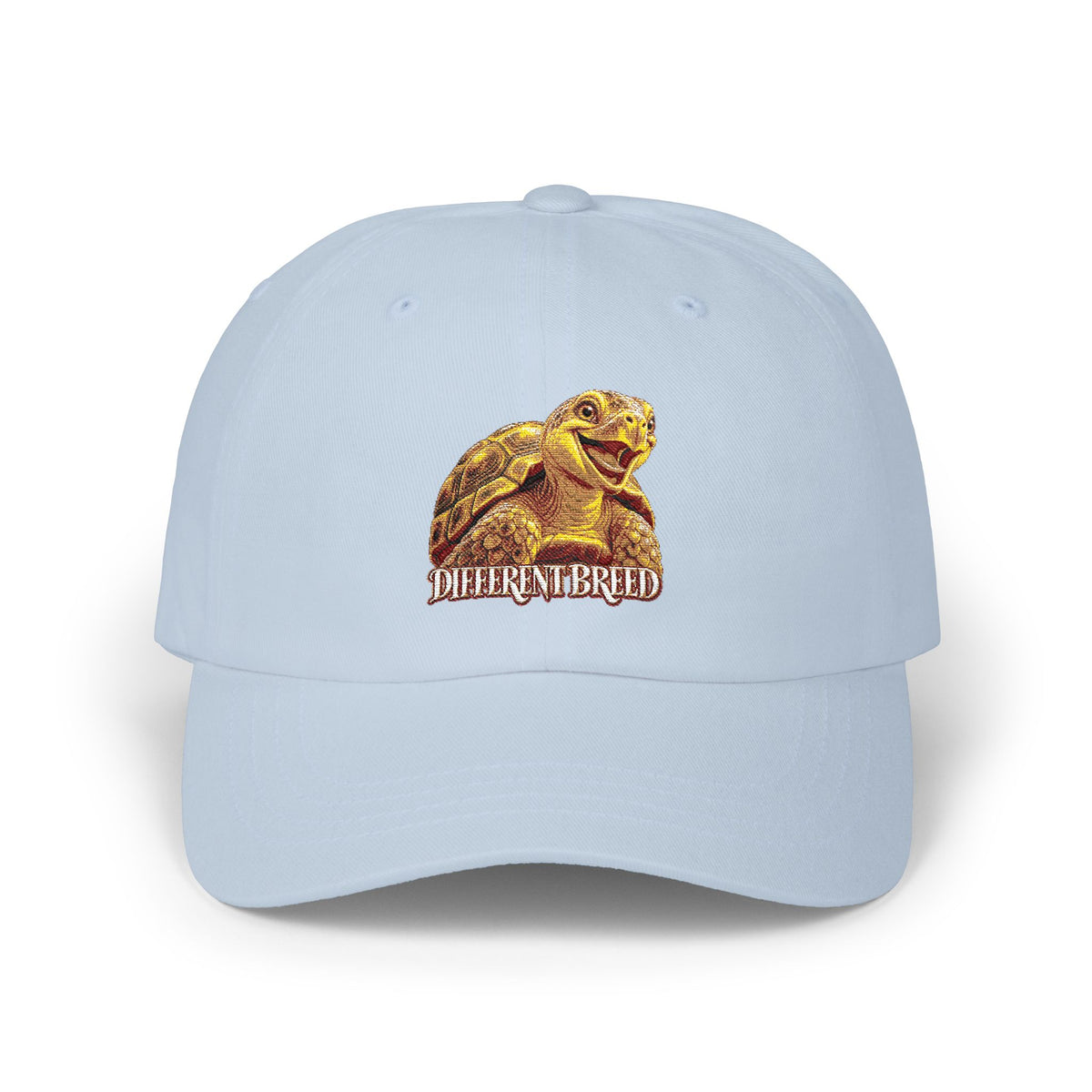 Classic Dad Cap — Golden Frog Embroidered "Different Breed" Baseball Hat