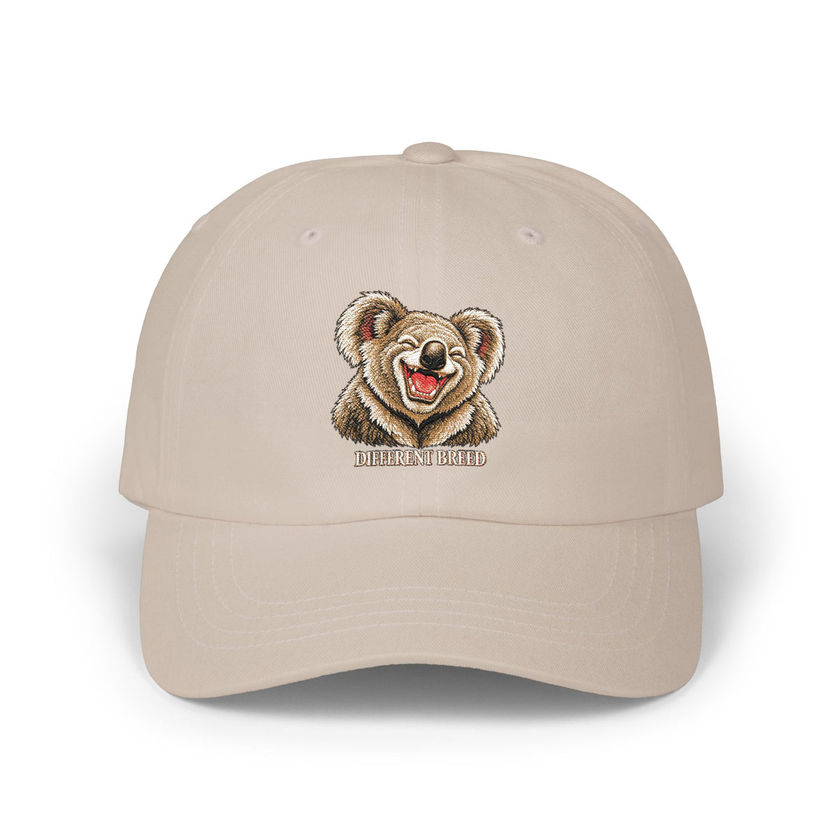 Bear Smile Classic Dad Cap — Embroidered Cute Teddy Hat