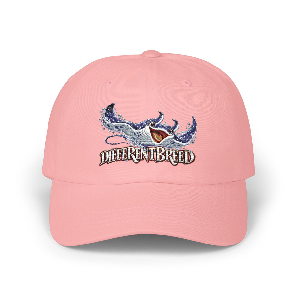 Different Breed Dad Cap - Vintage Shark Graphic Embroidered Baseball Hat