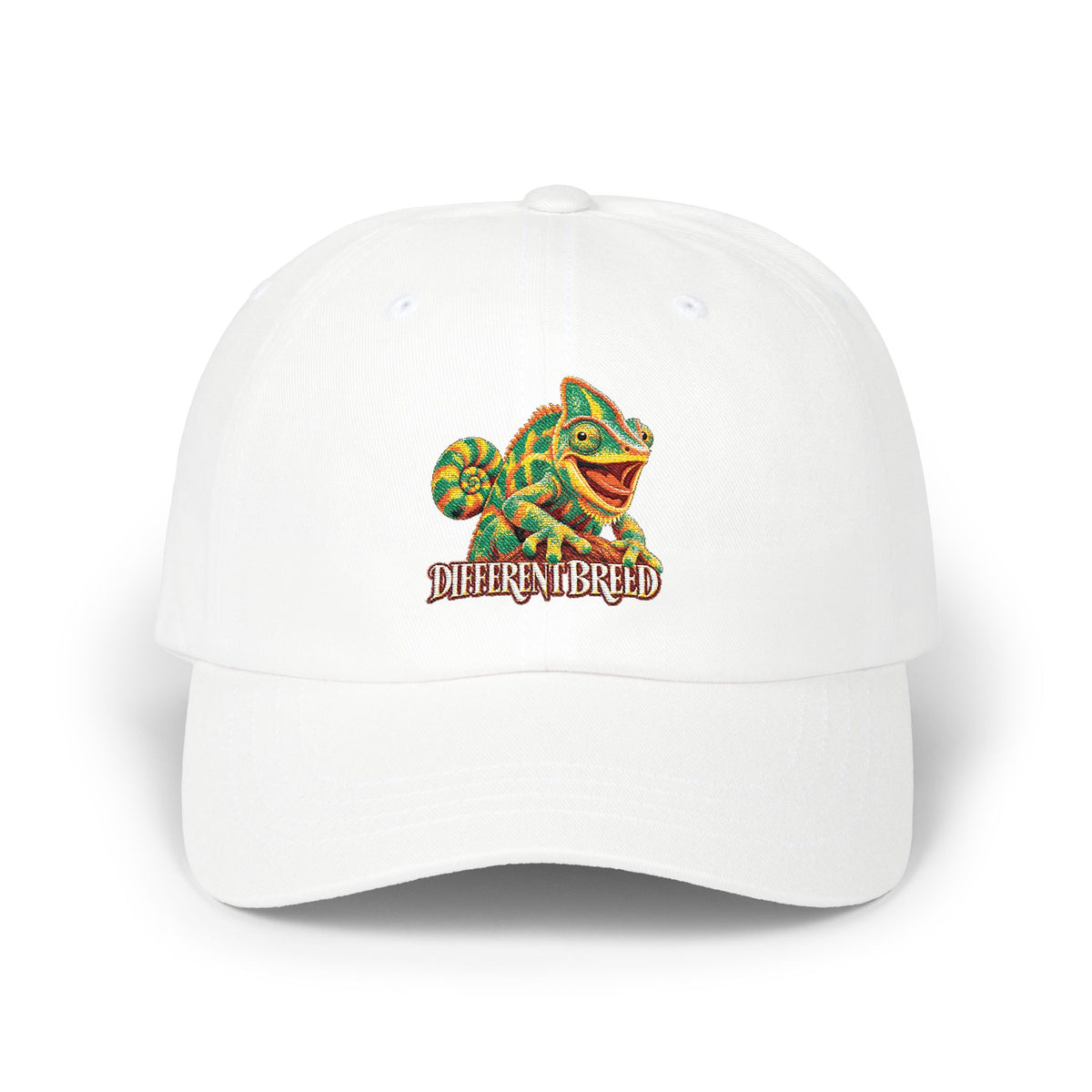 Chameleon Dad Cap — 'Different Breed' Colorful Reptile Embroidered Hat