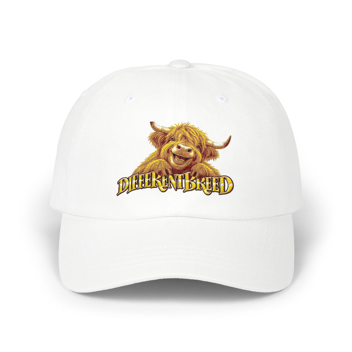 Dad Cap - 'Different Breed' Highland Cow Embroidered Hat