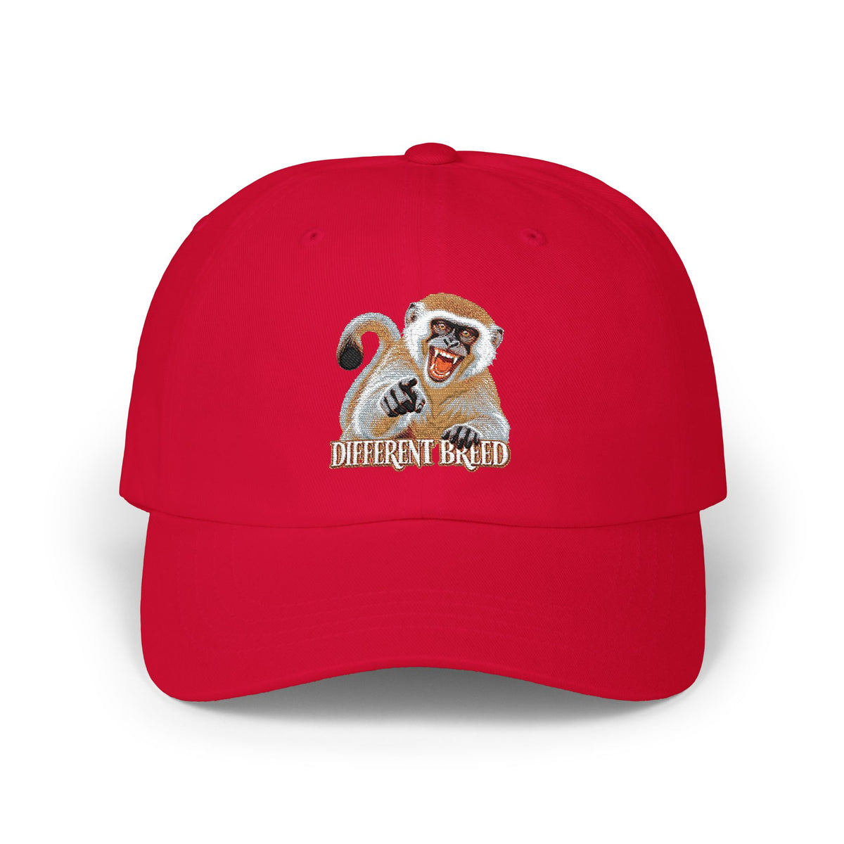 Embroidered Monkey Dad Cap — "Motherly Bond" Graphic Baseball Hat