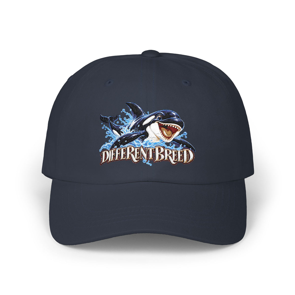 Shark 'Different Breed' Dad Cap — White Embroidered Baseball Hat